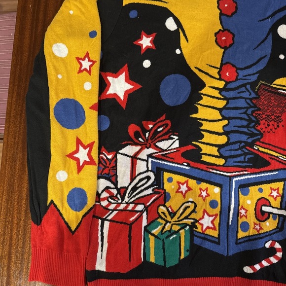 Ugly Christmas Party Sweater 2XL Jack In The Box Unisex Hood NWOT - Picture 4 of 9